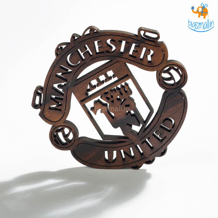Laser Cut Manchester United Wooden Coasters - Set of 4 - bigsmall.in