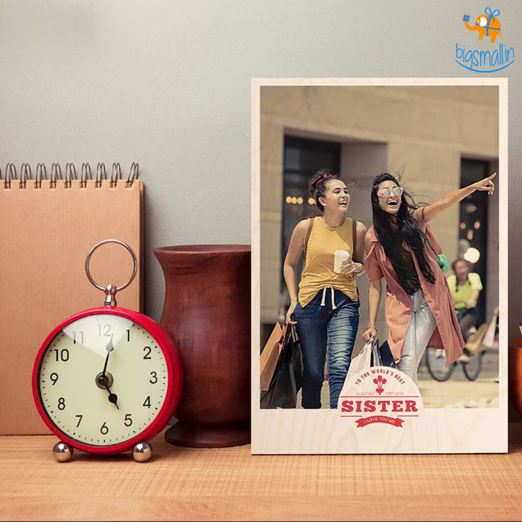 Best Sister Personalized Wooden Print Frame | COD not available - bigsmall.in