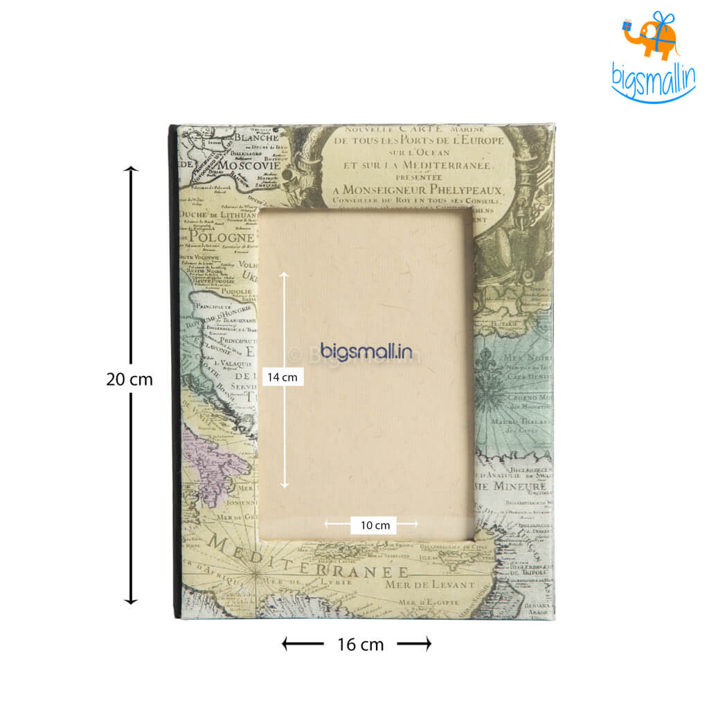 World Map Vintage Photo Frame