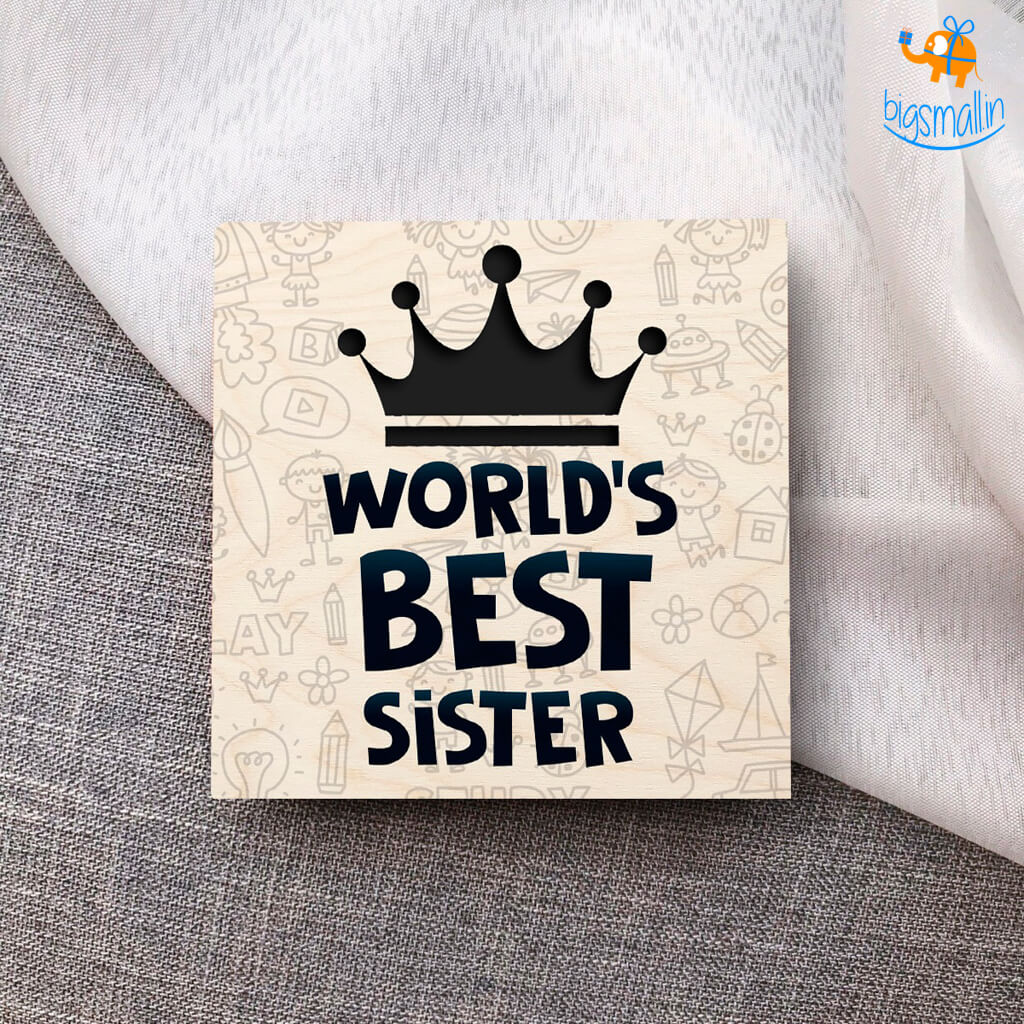 Best Sister Wooden Coasters