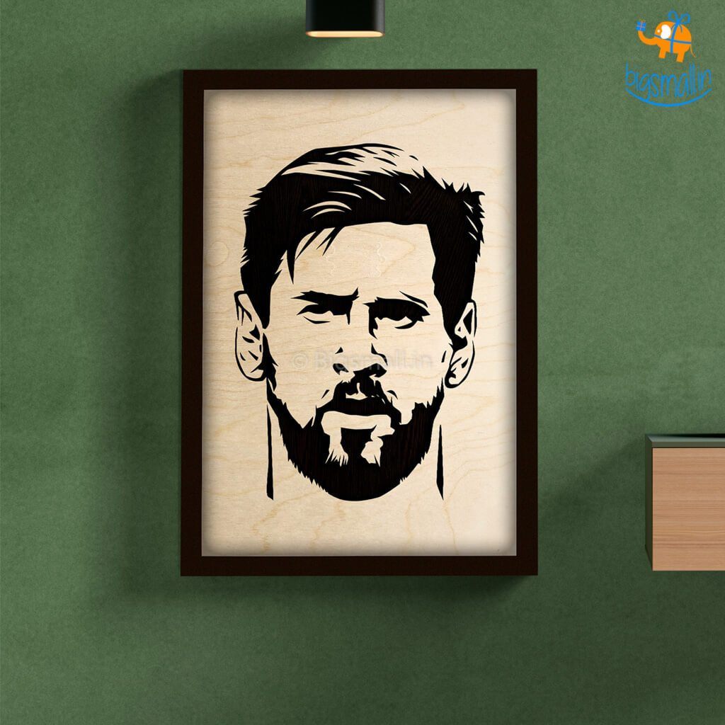 Footballer Engraved Wooden Frame (19 x 13 inches) - bigsmall.in